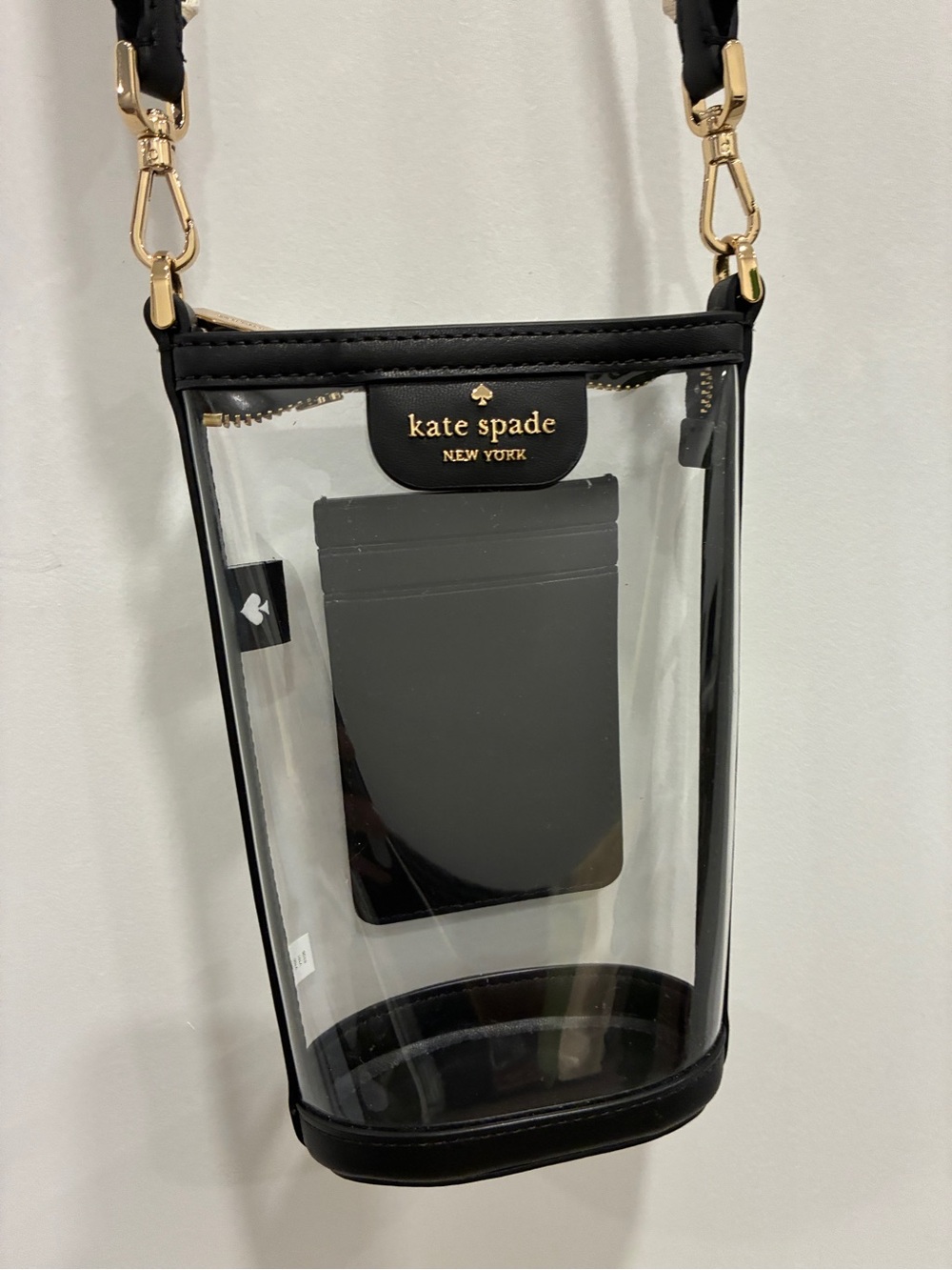 kate spade Clear Crossbody Bag with Black Trim and Gold Hardware